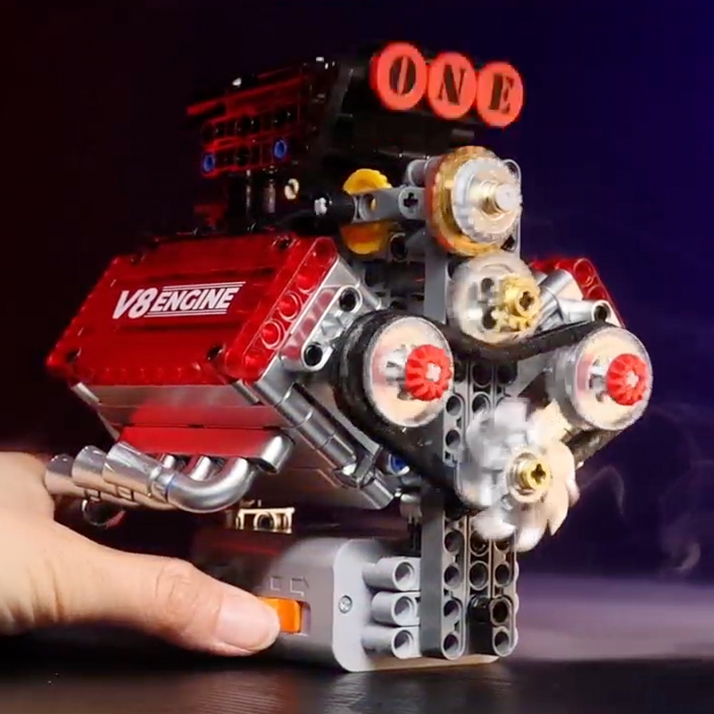Solar System Orrery - Model silnika V8 z napędem elektrycznym,