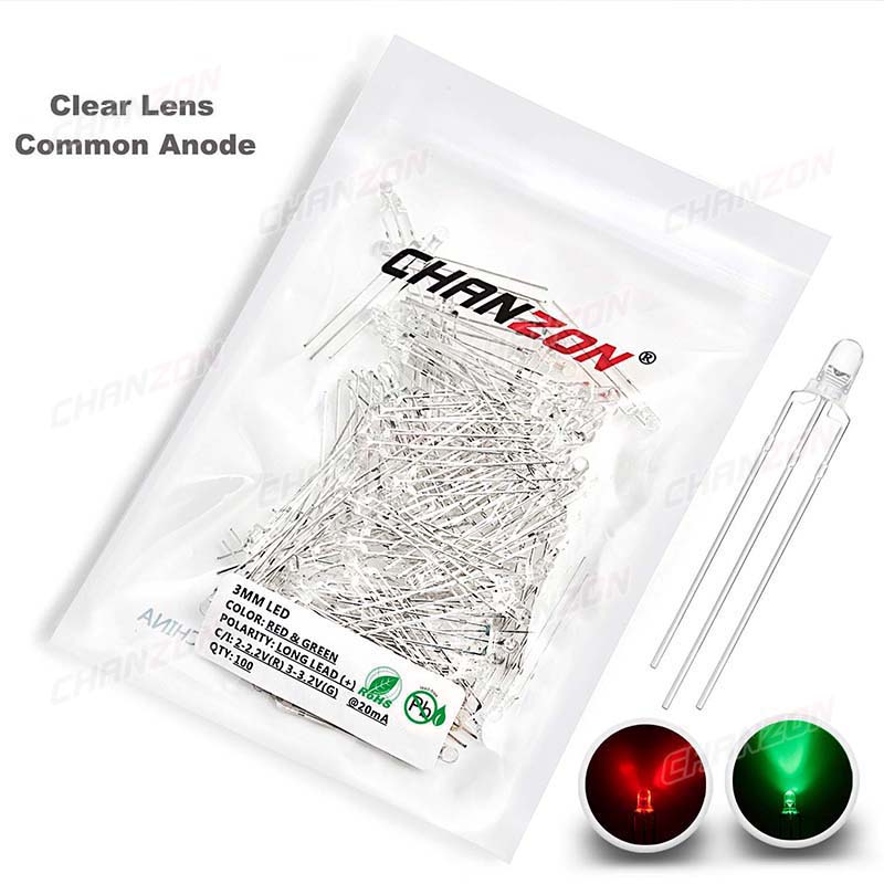Dwukolorowa dioda LED 3 mm 100 – Hobby Is Science recenzja i cena